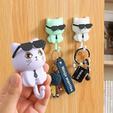 Kitten Hooks Cartoon Cat Decorative Storage Rack for Towels and Keys - Himpall